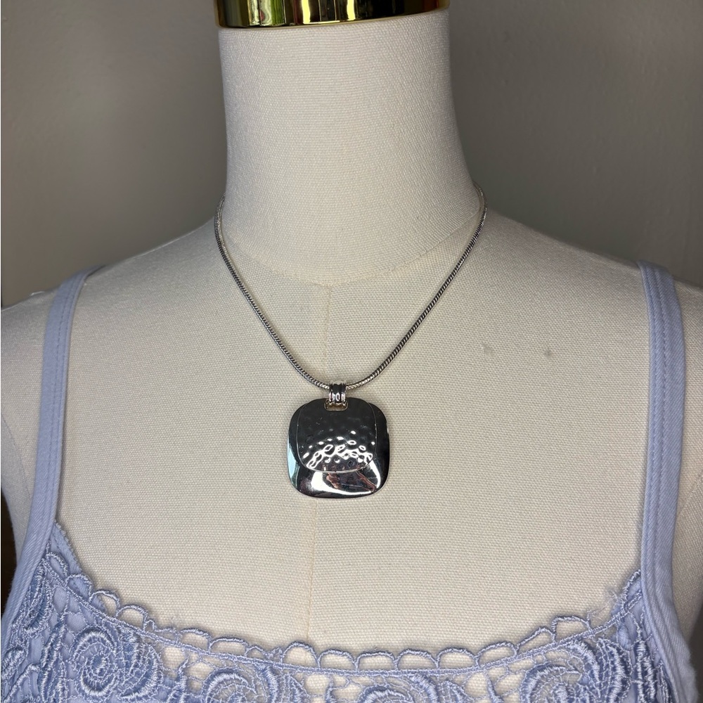 NWT Vintage Napier Hammered Silver Necklace